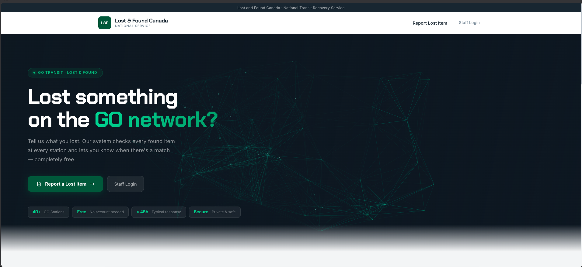 TTC Lost & Found — System overview