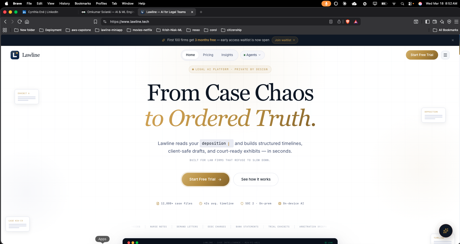 Lawline.tech — Live SaaS product
